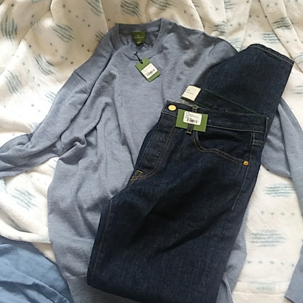 Sid mashburn sweater and jeans